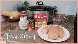 Crockpot Chicken and Gravy  Dump and Go Crockpot Meal  Chicken Crockpot Recipe [upl. by Asilrak]