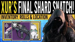 Destiny 2 XURS NEW WEAPONS amp 70 STAT ARMOR 31st May Xur Inventory  Armor Loot amp Location [upl. by Garek]