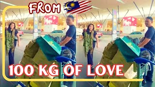 UNBELIEVABLE Kami Bawa Pulang 100KG Buah Tangan Dari Malaysia [upl. by Eixela]