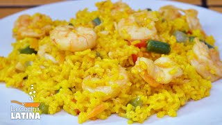 Cómo Hacer Arroz con Camarones Colombianos 🇨🇴  ¡Delicioso y Fácil de Preparar 😋 [upl. by Gare826]