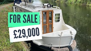 For Sale Narrow Boat Canal Boat 30 foot £29000 [upl. by Calore]