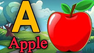 abcd learning rhymes a for apple b for ball c for cartoon video  alphabet learning video [upl. by Odin]