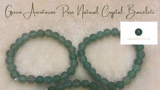 Green Aventurine Pure Crystal Bracelets 🤍 [upl. by Anertac]