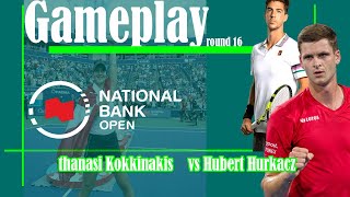 thanasi Kokkinakis vs Hubert Hurkacz 🏆 ⚽ Toronto Open 08092024 🎮 gameplay AO 2 [upl. by Tawnya846]