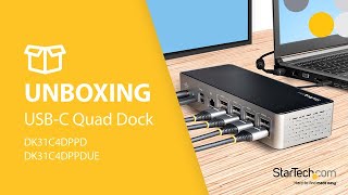 Unboxing StarTechcoms USBC Quad Dock  DK31C4DPPDUE  StarTechcom [upl. by Sorcim]