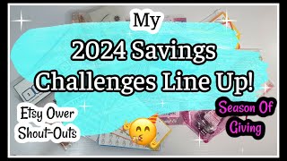 My 2024 Savings Challenge Line Up 🤑  Season Of Giving  Multiple Savings Challenges For All Budgets [upl. by Ailima178]