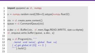 GPU programming with PyOpenCL and PyCUDA 1 [upl. by Ayisan]
