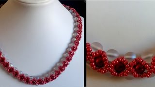 AnleitungTutorial Perlenkette mit farblichem Highlight  DIY Anfänger Perlen RAW [upl. by Marget]