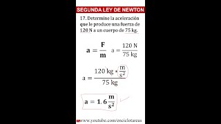 EJERCICIO – SEGUNDA LEY DE NEWTON parte 17 [upl. by Wolfgang827]