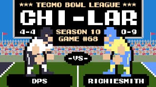 Tecmo Bowl League Season 10  DPS 44 vs richiesmith 09 [upl. by Darbee]