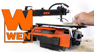 WEN 16Inch TwoDirection Variable Speed Scroll Saw Product Demonstration [upl. by Matthus]