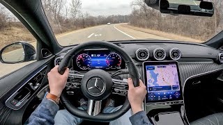 2022 MercedesBenz C 300 4Matic  POV Test Drive Binaural Audio [upl. by Oner]