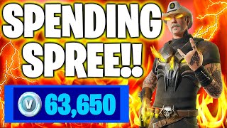 SPENDING 60000 VBUCKS in Fortnite Spending Spree 43 [upl. by Sileray]