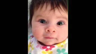 Baby talking at 2 months old Says I love you Amazing Very cute [upl. by Eelrac267]