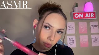 ASMR Applying Lipgloss💄💋 Lipgloss sounds Mouth sounds  LOTS OF TINGLES [upl. by Cyrillus]