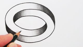 How to Draw a Simple Optical Illusion The Impossible Oval Narrated [upl. by Niwdla499]