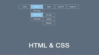 How To Create Drop Down Menu In Html and CSS  DropDown Menu Tutorial [upl. by Tatianna902]