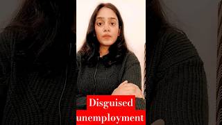 WHAT IS DISGUISED UNEMPLOYMENT  1 MINUTE ECONOMICS  BY ECONOCOACH  shortsfeed unemployment [upl. by Snider]