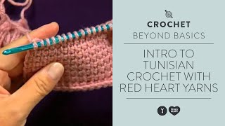 Intro to Tunisian Crochet with Red Heart Yarns [upl. by Sivrup]