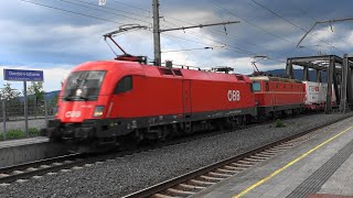 Dornbirn Lokzug amp Güterzüge am Abend mit Taurus Vectron amp Alpenstaubsauger blutorange 1144 040 [upl. by Nisse]