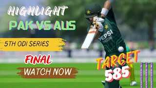 PAK vs AUS 5th ODI FINAL Series Highlights cricket 19 [upl. by Ainedrag]