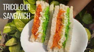 Tricolor Sandwich Recipe  Tiranga Sandwich Recipe  Independence day Special Quick Sandwich Recipe [upl. by Emolas871]