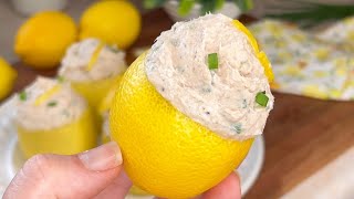 Citrons Farcis à la Crème de Thon  Recette Rafraîchissante et Rapide [upl. by Lemej]