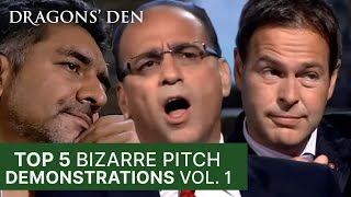 Top 5 Pitches With Bizarre Demonstrations  Vol 1  Dragons Den [upl. by Ecnerewal]