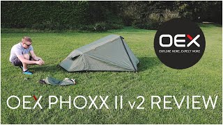 Review OEX Phoxx II v2  2 man backpacking tent [upl. by Nylisoj]