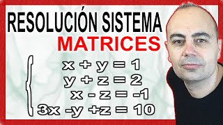 💥DISCUSIÓN y RESOLUCIÓN De Un Sistema de 4 Ecuaciones Con 3 Incógnitas Con MATRICES💥Bachillerato [upl. by Esinek]