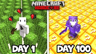 100 days but the FLOOR CHANGES EVERY DAY in Minecraft Hardcore [upl. by Glasgo227]