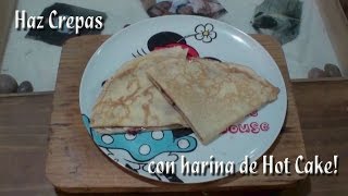 Como hacer crepas con Harina de Hot Cake [upl. by Ellinej]