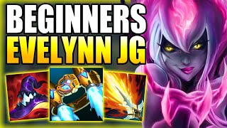 HOW TO PLAY EVELYNN JUNGLE amp HARD CARRY GAMES FOR BEGINNERS IN S14 Gameplay Guide League of Legends [upl. by Lavina]