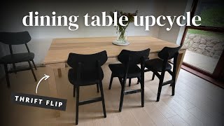 Dining Table Upcycle  Transforming A Solid Oak Table On A Budget [upl. by Baumbaugh509]