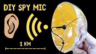 DIY Spy Mic  How to build and test in real life  Ultra long distance microphone [upl. by Gaudet]