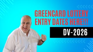 DV Lottery Greencard  DV2026 Entry period Officially announced [upl. by Ykceb]