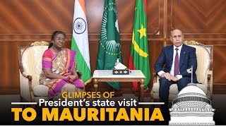 Glimpses of President Droupadi Murmus state visit to Mauritania [upl. by Ahsietal]