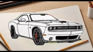 quotBeginners Guide to Sketching a Dodge Challengerquot [upl. by Ajile]