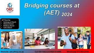 AET bridging courses [upl. by Ursuline]