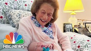 99YearOld Woman Meets Her 100th GreatGrandchild [upl. by Coltun]