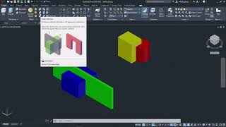 Subtract Intersect and Union tools AutoCAD 3D Tutorials [upl. by Holzman]