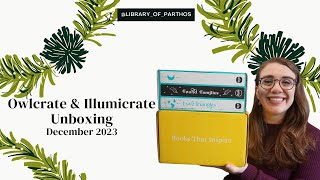 BOOK SUBSCRIPTION UNBOXING  OWLCRATE THE DARK DEVOURS  ILLUMICRATE IN THE STARS  DECEMBER 2023 [upl. by Phillane437]