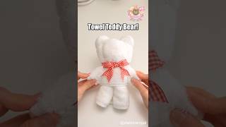 How To Make A Cute Towel Teddy BearDIY Towel Teddy Bear shorts [upl. by Elle]