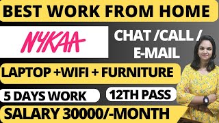 Nykaa HiringLive testWork From Home JobsEmail JobNo InterviewOnline jobs2024 [upl. by Nimesay814]