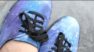 DIY Galaxy Vans  CloeCouture [upl. by Llewej]