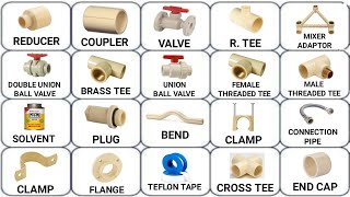 Plumbing work materials names CPVC pipe fittings  pipe analysis  Plumbing basic  Plumbing [upl. by Llehsim]