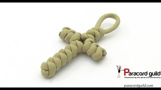 Snake knot paracord cross [upl. by Yenittirb296]