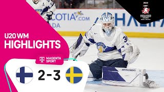 Finnland  Schweden  Highlights Viertelfinale  IIHF U20 EishockeyWM 2023  MAGENTA SPORT [upl. by Atirehs]