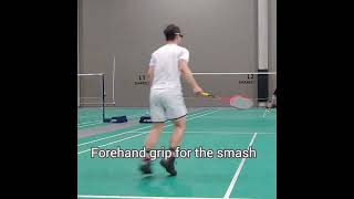 Backhand and forehand grip  How to use them in badminton [upl. by Zoellick]