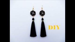 DIY ARETES LARGOS  paso a paso TASSEL EARRINGS [upl. by Best450]